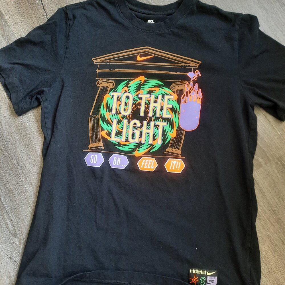 To the Light Festival Men's Black Nike T-Shirt; Size M-Free Shipping